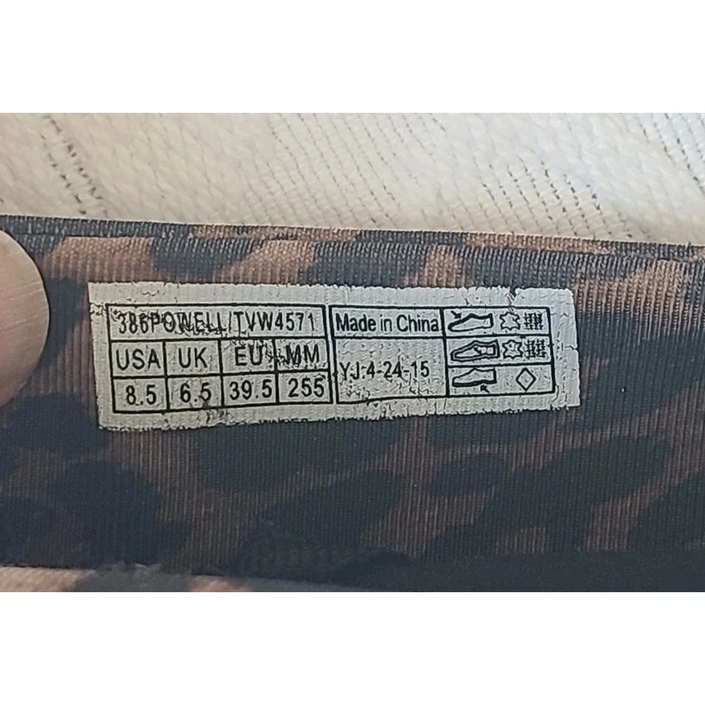 VIONIC Powell Demi Wedge Tan Leopard Comfort Orthotic Slip-on Shoes Women's Sz 8